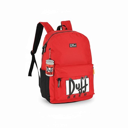 MOCHILA DE COSTAS SIMPSONS DUFF VERMELHA - LUXCEL