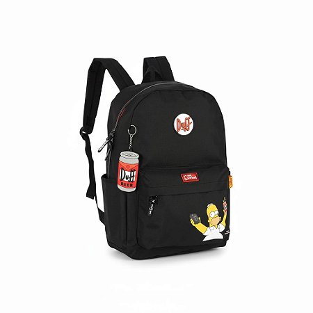 MOCHILA DE COSTAS SIMPSONS DUFF PRETA - LUXCEL