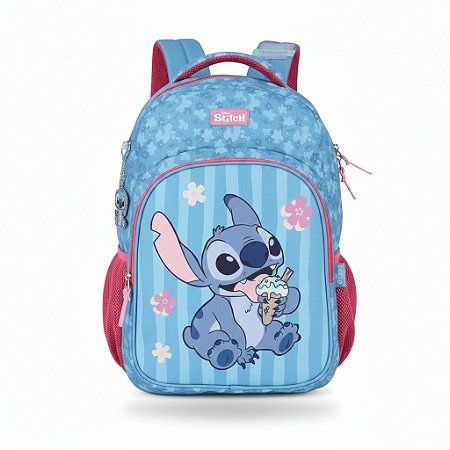 MOCHILA ESCOLAR DE COSTAS PINK STITCH - LUXCEL