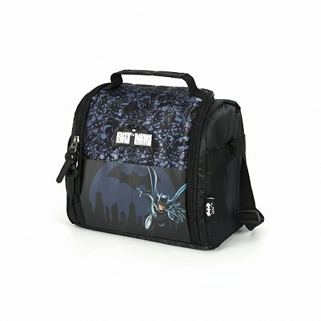 LANCHEIRA TÉRMICA ESCOLAR PRETA BATMAN - LUXCEL