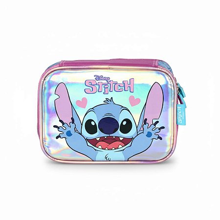ESTOJO BOX METALIZADO STITCH ROXO - LUXCEL