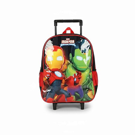 MOCHILA CARRINHO AVENGERS IRON MAN E HULK - LUXCEL
