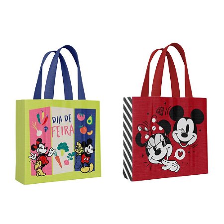 BOLSA SACOLA RECICLÁVEL MICKEY & MINNIE SORTIDO - SEMAX