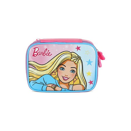 ESTOJO BOX ESCOLAR AZUL BARBIE - LUXCEL