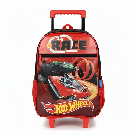 MOCHILA CARRINHO PISTA HOTWHEELS VERMELHA - LUXCEL