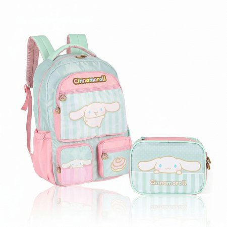 KIT AMIGOS HELLO KITTY MOCHILA COSTAS + ESTOJO BOX VERDE