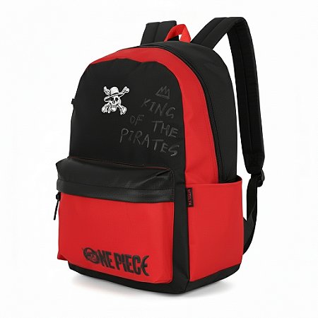 Mochila Costas Vermelho One Piece King of Pirates - Luxce