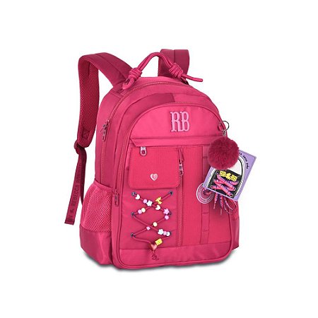 MOCHILA COSTAS JUVENIL REBECCA BONBON BEADED FUN ROSA