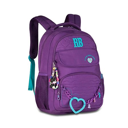 MOCHILA COSTAS HEARTH BEATS ROXA - REBECCA BONBON