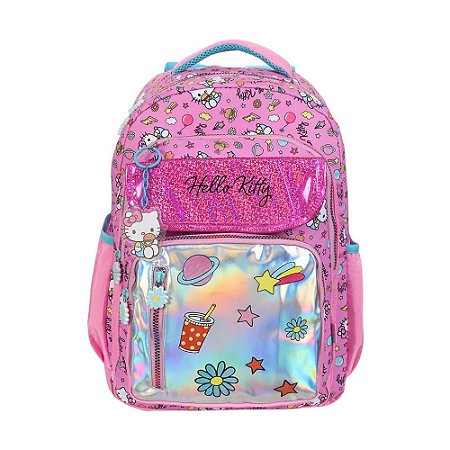 MOCHILA DE COSTAS METALIZADA HELLO KTTY - XERYUS
