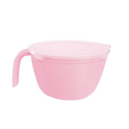 Tigela Rosa Pink Com Tampa 1,5 L Panelinha Gourmet Multiuso