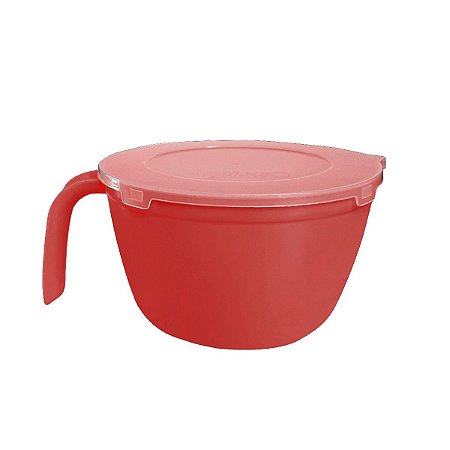 Tigela Vermelho Com Tampa 1,5 L Panelinha Gourmet Multiuso