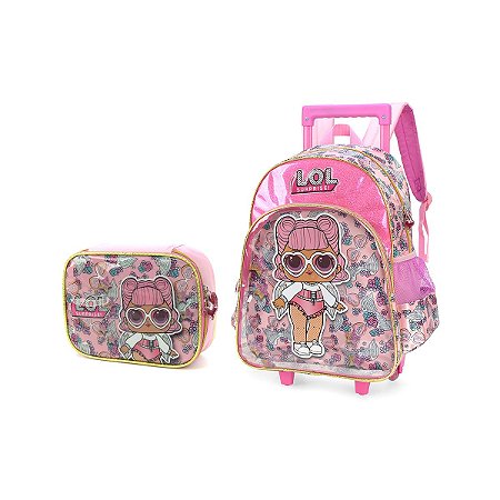 Mochila Rodas LOL IC35848LO-RA+ Estojo Box EI35847LO-RA Rosa