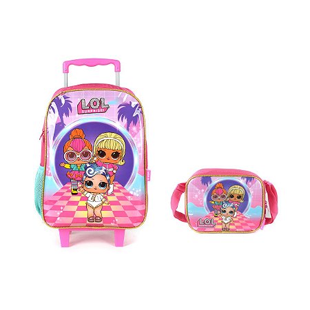 Mochila Rodinhas LOL IC35821LO-RA + Lancheira LA35822LO-RA