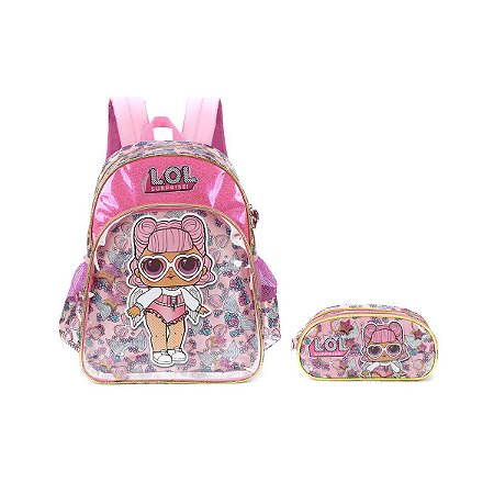Lol Surprise Mochila IS35841LO-RA + Estojo EI35846LO-RA Rosa