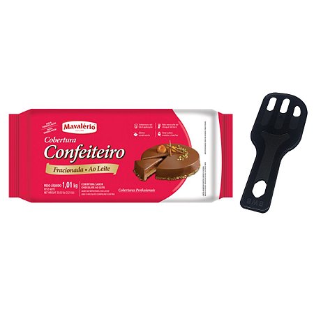 Chocolate Ao Leite 1,01kg Confeiteiro Mavalério + Brinde