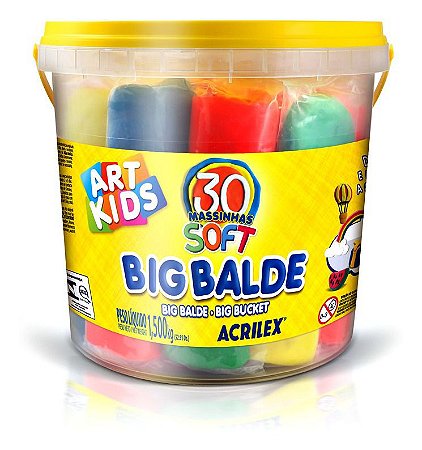 Balde De Massinhas De Modelar Big Balde Acrilex 1,5kg