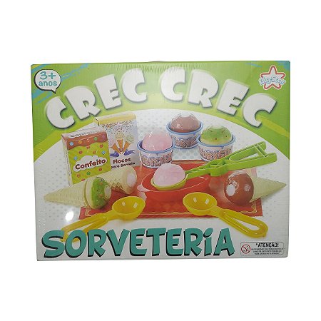 Brinquedo Sorveteria Infantil Coleção Crec Crec Com 20 Peças