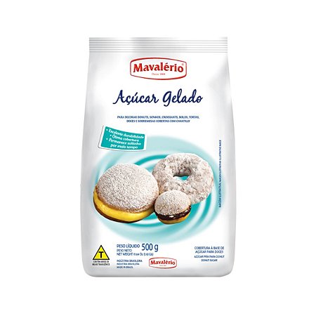 Açúcar Gelado 500g Confeitaria Mavalerio Doce Sobremesa
