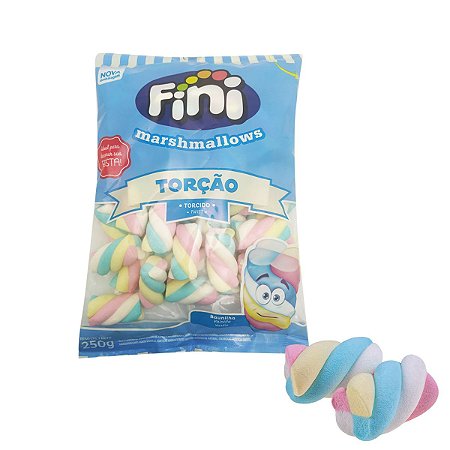 Marshmallows Torcido Colorido 250g Sabor Baunilha Para Festa