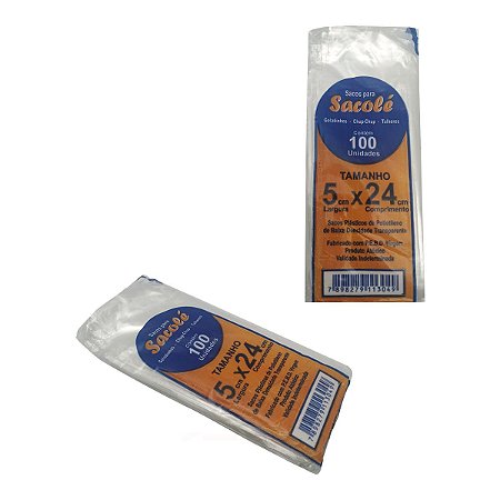 500 Saquinhos 5x24cm Para Sacolé Geladinho Gourmet Talher