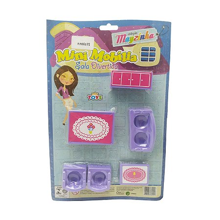 Mini Mobília Coleção Casinha Infantil Sala Divertida 6 Peças