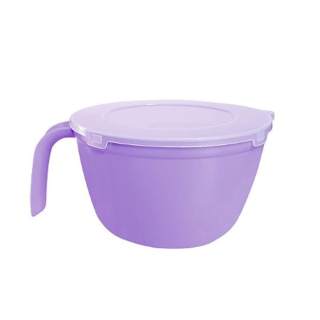 Tigela Lilás Com Tampa Panelinha De 1,5 L Gourmet Multiuso