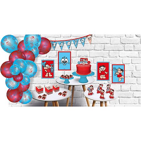 Kit Festa Mônica Boteco Decoração Para Festas Completo 90pçs