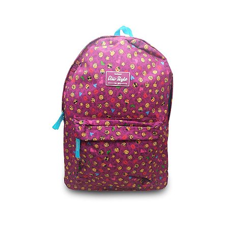 Mochila Feminina Emoticons Marsala G Escola Passeio Viagem
