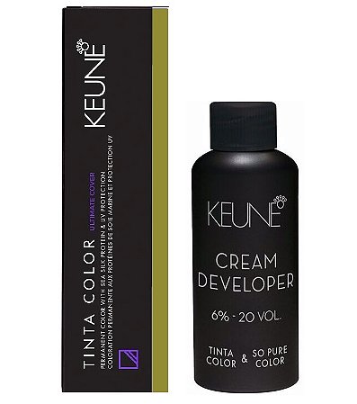 Keune Tinta Color UC 7.31 Louro Médio Dourado Cinza + Developer 20vol