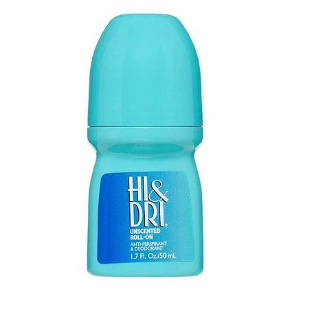 Hi & Dri Desodorante Roll-on Unscented Sem Fragrância 50ml