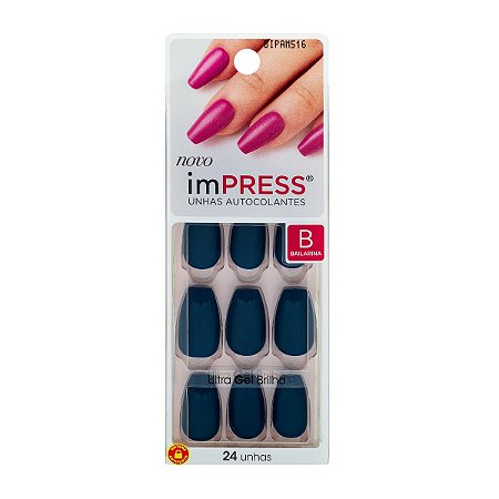 Kiss NY Impress Unhas Autocolantes Bailarina - Sapphire