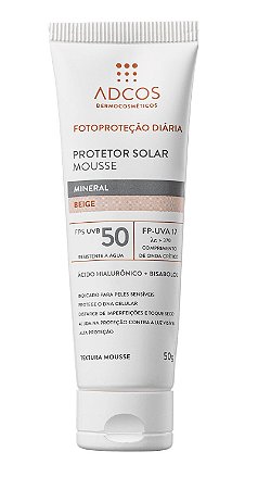 Adcos Fotoproteção - Protetor Solar Tonalizante FPS50 Mousse 50g Beige