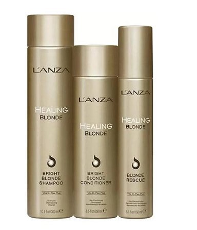 Lanza Healing Blonde - Kit Shampoo Condicionador e Leave-in Rescue