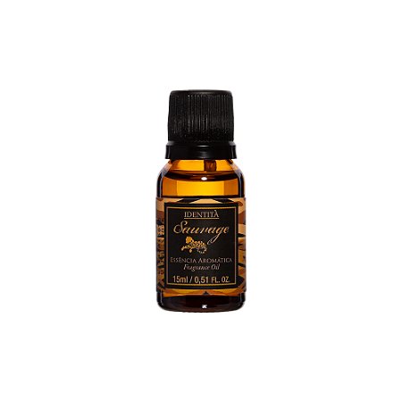 Identita Sauvage Onça - Essência Aromática Vanilla, Apricot e Mandarina 15ml