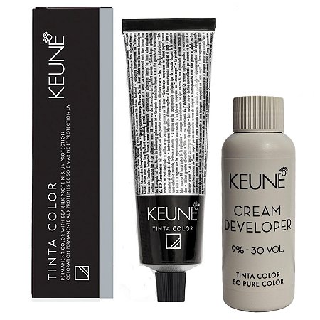 Keune Tinta Color 8.1 Louro Claro Cinza + Developer 30vol