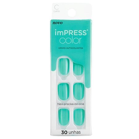 Kiss NY Impress Color Unhas Autocolantes Quadrado Curto - Abstract