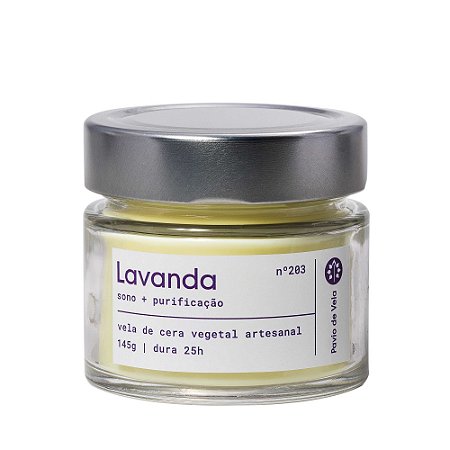 Pavio de Vela Vela Aromática Lavanda Floral 25h 145g