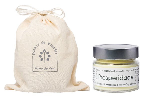 Pavio Vela Presente Vela Aromática Prosperidade 25h+Saquinho