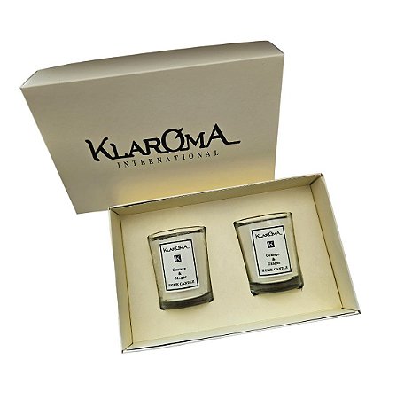 Klaroma Orange e Ginger - Kit 2 Mini Velas Perfumada 50g