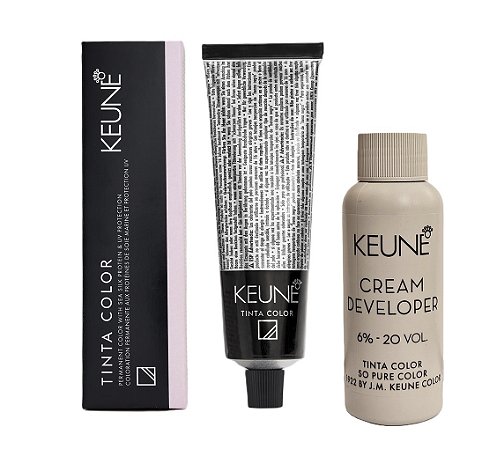 Keune Tinta Color 7.28 Louro Médio Pérola Marrom + Developer 20vol