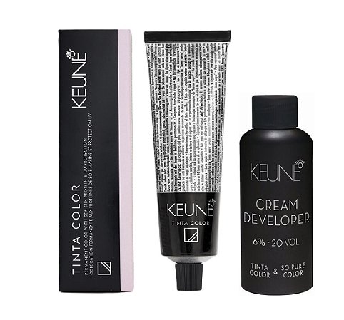 Keune Tinta Color 9.28 Louro Muito Claro Pérola Marrom + Developer 20vol