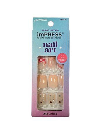 Kiss NY Impress Nail Art Unhas Autocolantes Quadrado Curto - Magic Shop