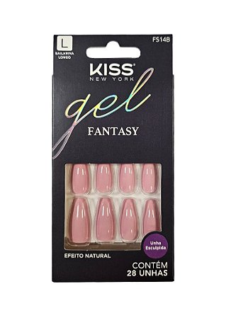 Kiss NY Unhas Postiças Bailarina Gel Fantasy - Countless Times FS14B