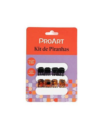 Pro Art Kit 8 Mini Piranhas Preta/Tartaruga PDC07