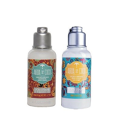 Loccitane au Bresil Água de Coco - Kit Viagem Sabonete Líquido e Hidratante Mini 50ml