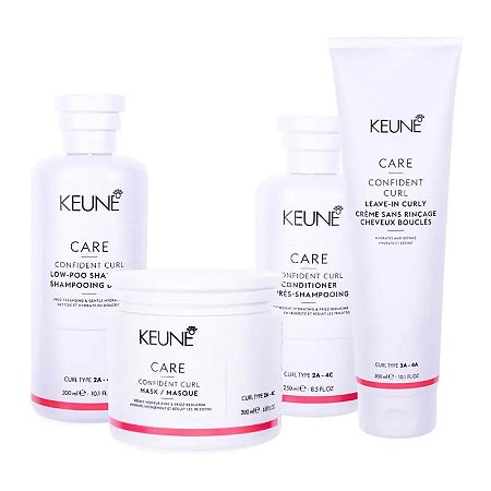 Keune Confident Curl - Kit Shampoo Condicionador Máscara e Leave-in Curly Cabelos Cacheados