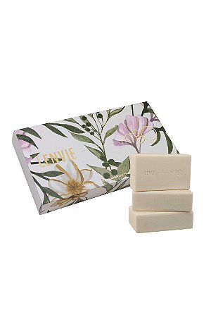 Lenvie PatBO - Caixa 3 Sabonetes 3x150g Summer Pear Lotus Garden e Vanilla Bloom