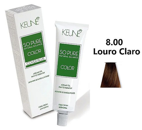 Keune So Pure Color Cover Plus - 8.00 Louro Claro 60ml