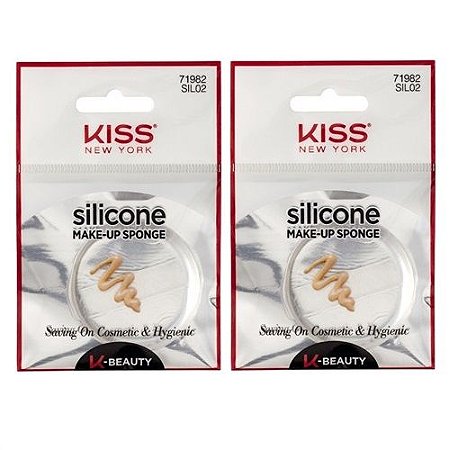 Kiss NY Kit 2 Esponjas de Maquiagem em Silicone Redonda